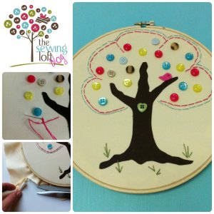 Button Tree Artwork - The Sewing Loft